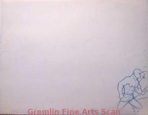 HEAVY METAL 1981 Small Drawing of Den Running.