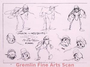 MR. BUG GOES TO TOWN   1940   Xerox Model Sheet of Smack the Mosquito.