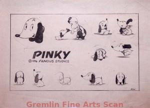 “PINKY MODEL SHEET”   1946   Original Studio Printed Model Sheet of “Pinky.”