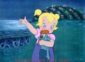 A TROLL IN CENTRAL PARK   1994   Production cel of Rosie and her doll.  Presented on a color laser background.