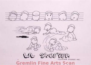L’IL SWEE’PEA   1936   Xerox model sheet of Sweat Pea (L’il Swee’ Pea) from the Popeye Cartoons