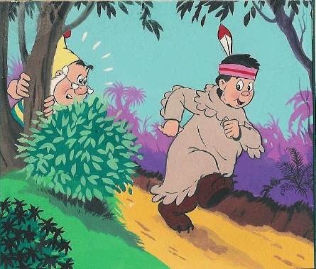 PETER PAN 1980 Original Watercolor Painting depicting Smee spotting the Indian Brave. Published in Disney’s Pinocchio Annual. Matted to 9 1/2 x 10 1/2 Inches. 16758-DA $189.00 Matted
