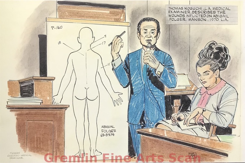 Charles Manson  1970  Thomas Noguchi, L.A. Medical Examiner describes the wounds inflicted on