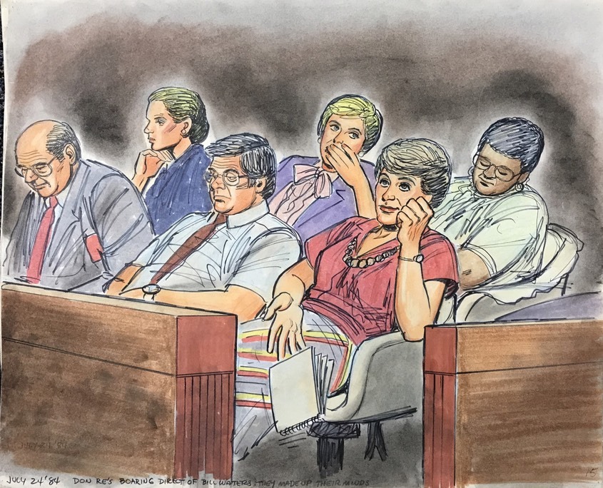 John DeLorean Drug Case. 1984 Don Re's boring direct questioning of Bill Waters had jurors falling