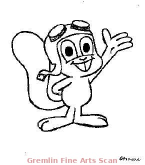 ROCKY XEROX MODEL SHEET 1983 Xerox Character Model Sheet of ROCKET J SQUIRREL. This Series was used for Licensing Purposes.