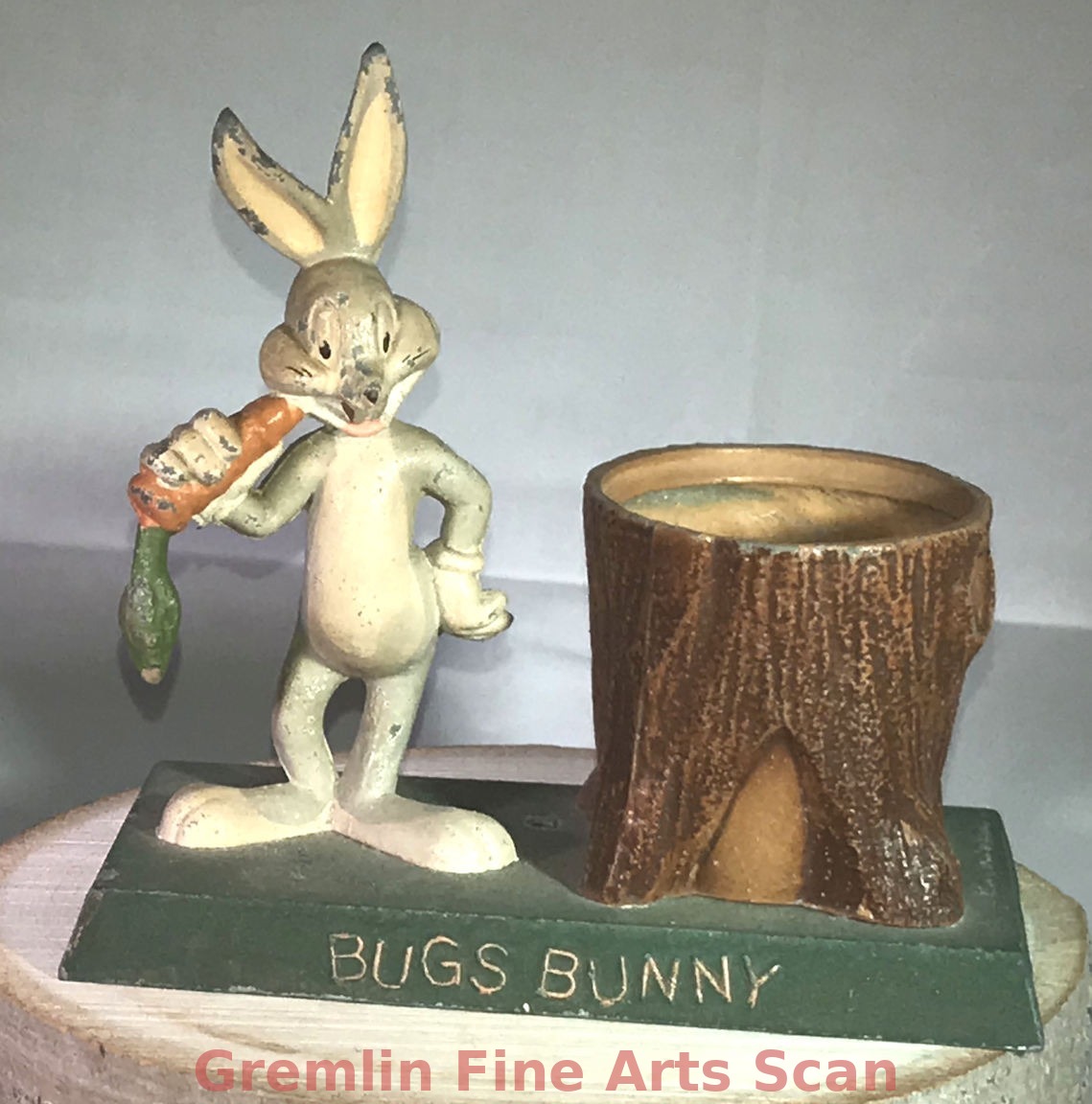 MOSS METAL - BUGS BUNNY with STUMP 1940s