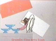 TOM & JERRY 1980’S Production Cel of Jerry on a Production Background.