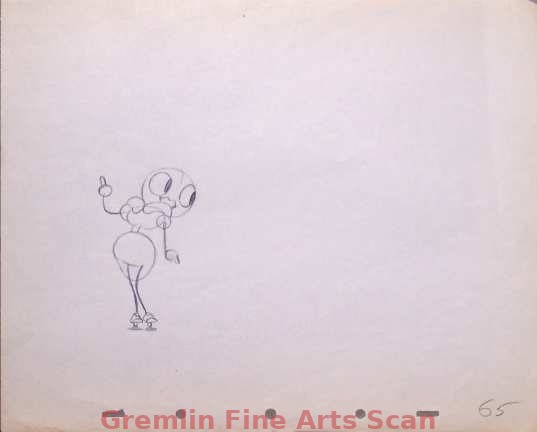 WOODLAND CAFE 1937 Fine Animation Drawing of the Dancing Lady Bug from this early Disney Classic. 10 Field 10250-WD $400.00