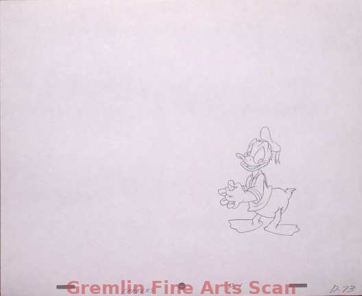 DONALD DUCK   1990’s   Animation drawing of Donald Duck from a Disney Channel segment titled Careers.