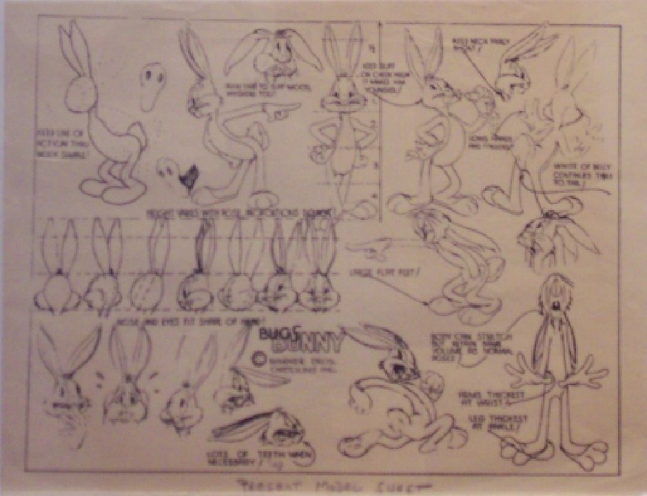 BUGS BUNNY MODEL SHEET 1949