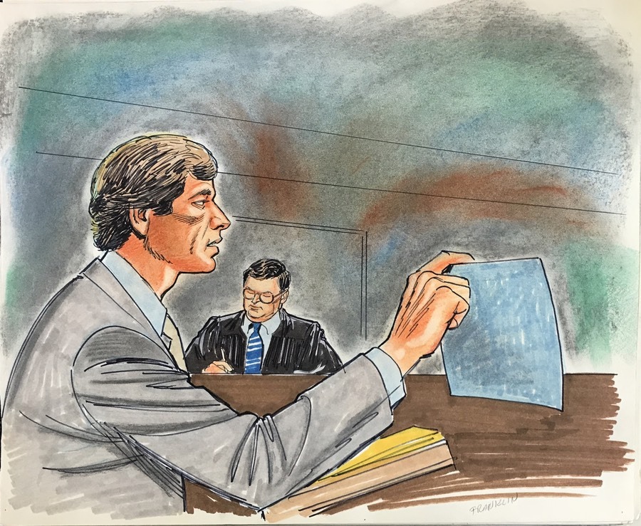 Joseph Franklin - Vernon Jordan 1982 Courtroom scene during the trial of Joseph Franklin for the attempted murder