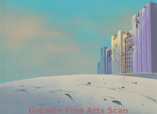 MARVEL PRODUCTION BACKGROUND 1993 Original Watercolor production background from a Marvel Studios cartoon