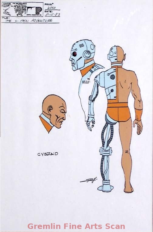 THE X-MEN ADVENTURE 1983 Color Model Cel of Cyberaid.