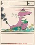 DR. SEUSS’ - THE LORAX 1971 Original Maurice Noble Layout Design of Onceler from this Friz Freleng Directed Dr. Seuss Cartoon Classic, “The Lorax.” From Mr. Noble’s collection. On Depatie-Freleng Enterprises Storyboard Paper.
