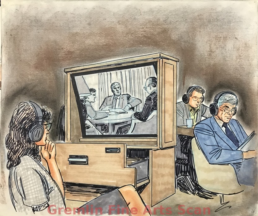 John DeLorean Drug Case. 1984 Christina and John DeLorean are seen here listening to surveillance tapes and video