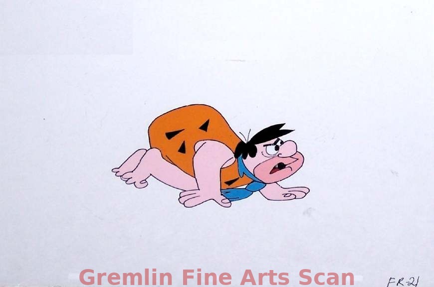THE FLINTSTONES 1980’s Production cel of Fred Flintstone.