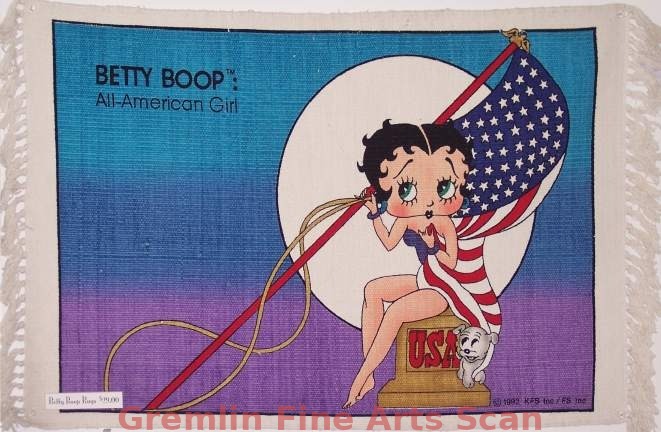 BETTY BOOP ALL AMERICAN GIRL #2 WOVEN RUG