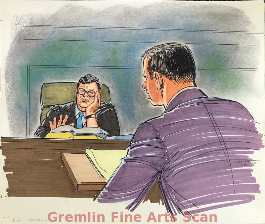 Joseph Franklin - Vernon Jordan 1982 Judge Allen Sharp going over a ruling and addressing the attorney. Accused